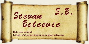 Stevan Belčević vizit kartica